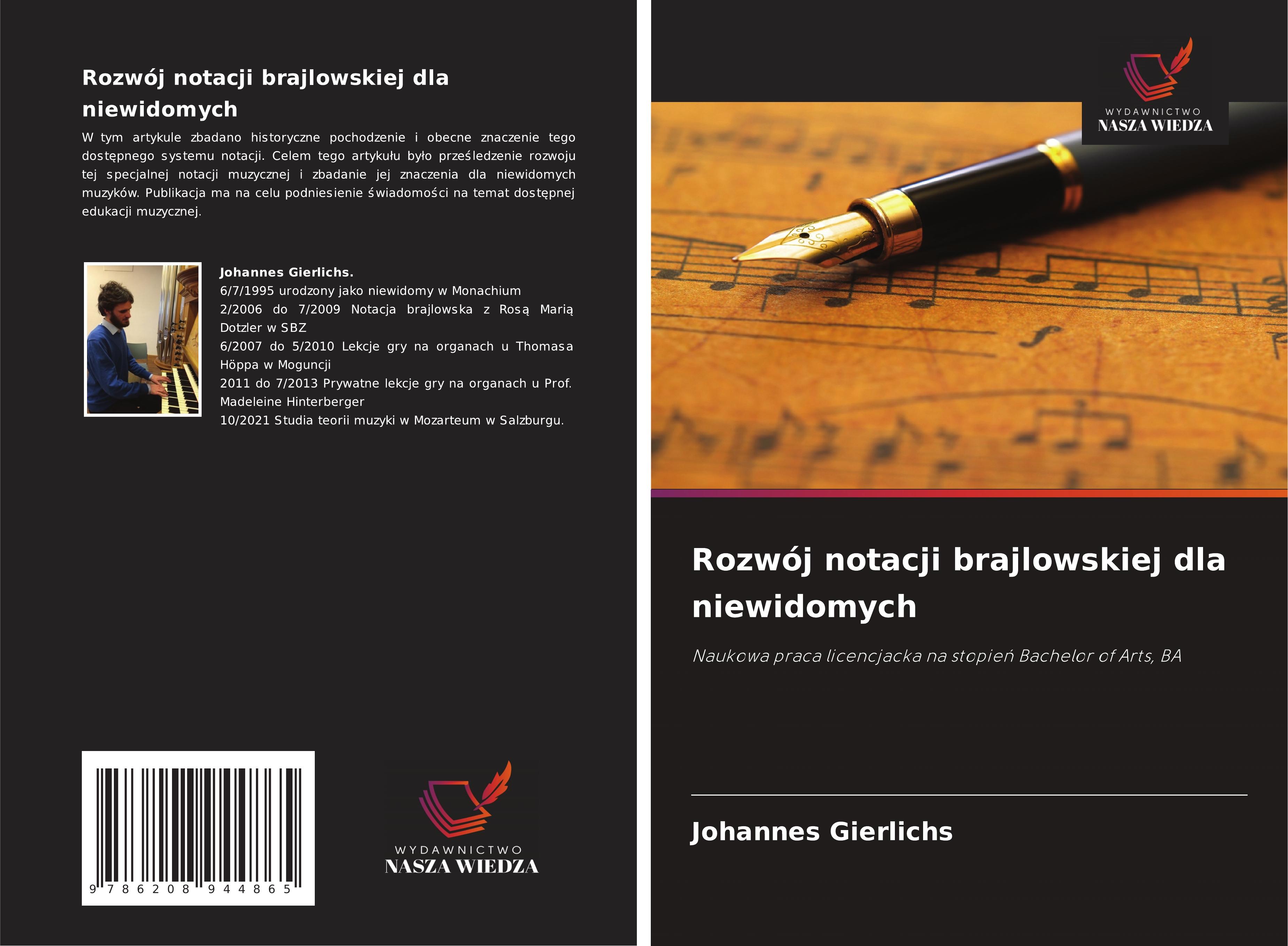 Vorderes Coverbild Rozwój notacji brajlowskiej dla niewidomych