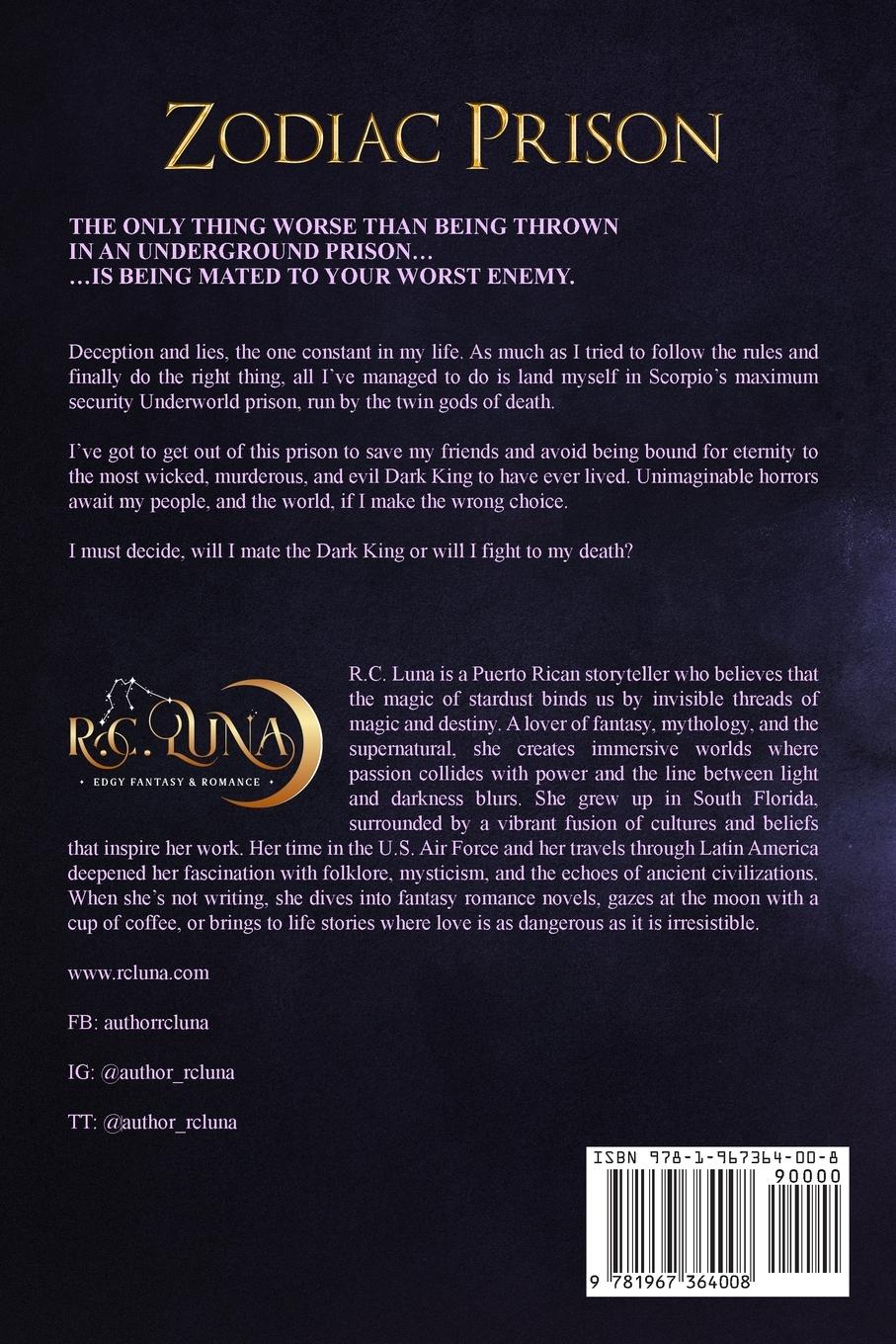 Rückseitencover Zodiac Prison