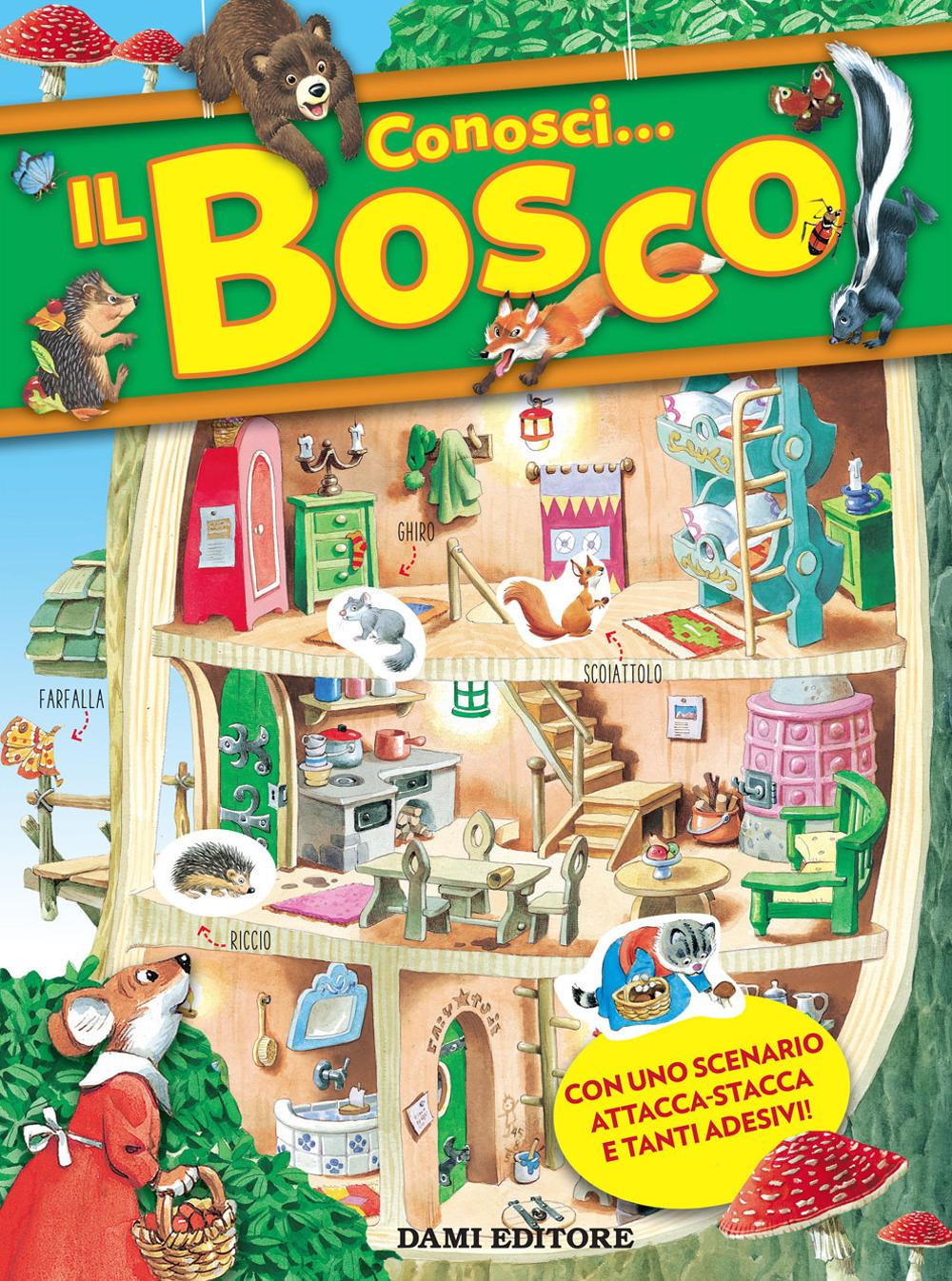 Vorderes Coverbild Conosci... Il bosco. Con adesivi