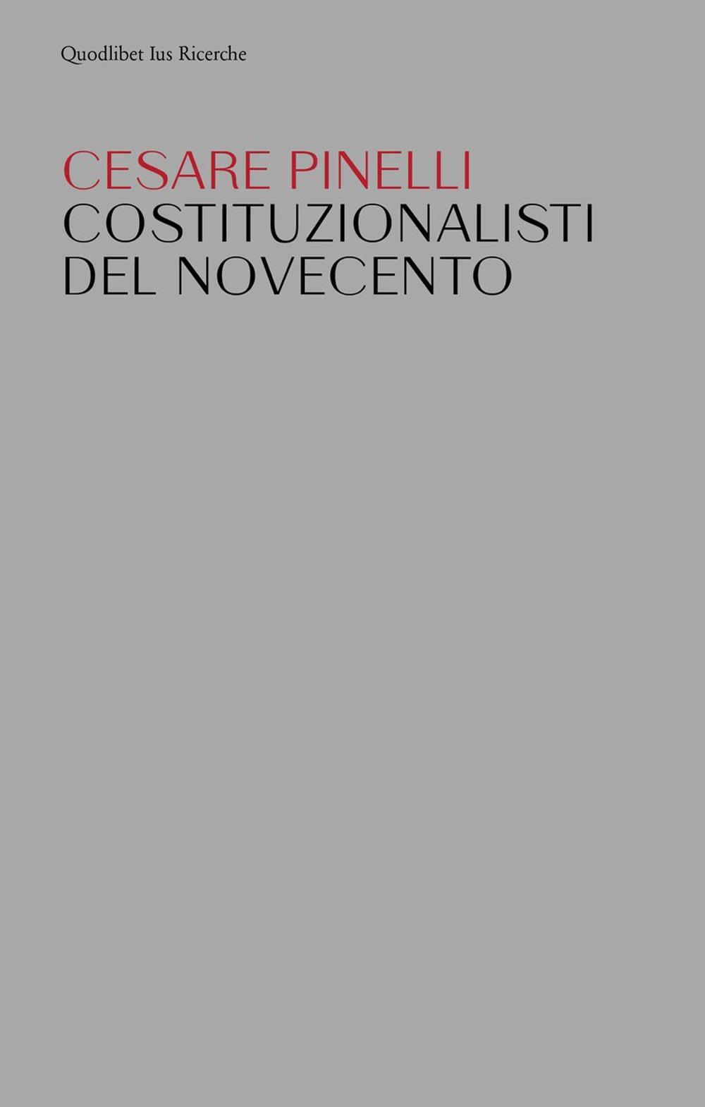 Vorderes Coverbild Costituzionalisti del Novecento