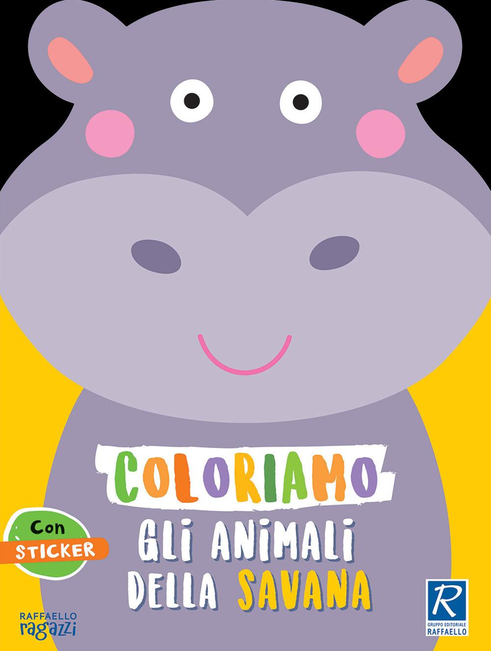 Vorderes Coverbild Coloriamo gli animali della savana. Con stickers