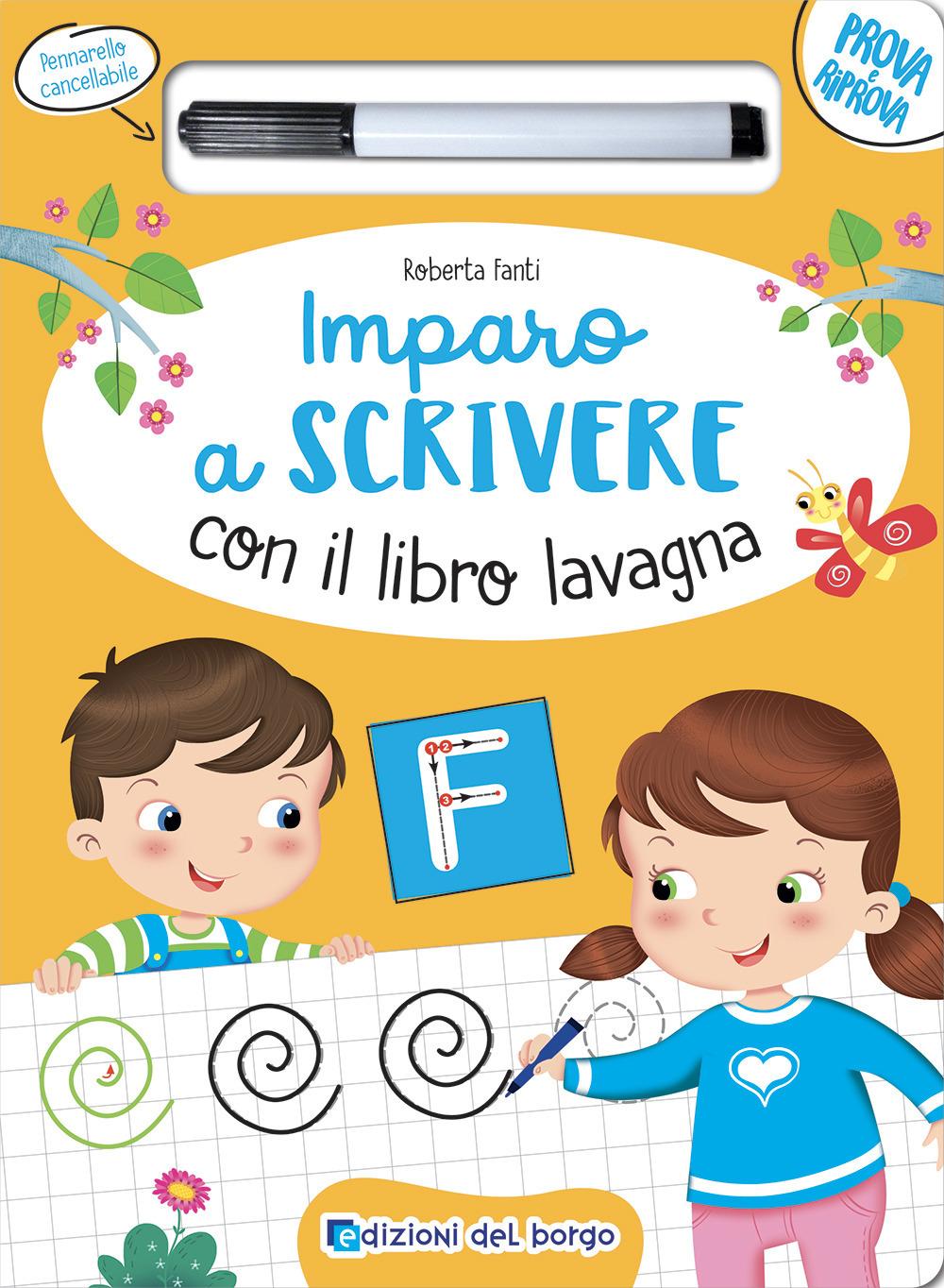 Vorderes Coverbild Imparo a scrivere con il libro lavagna. Scrivo, cancello, riscrivo. 4-6 anni