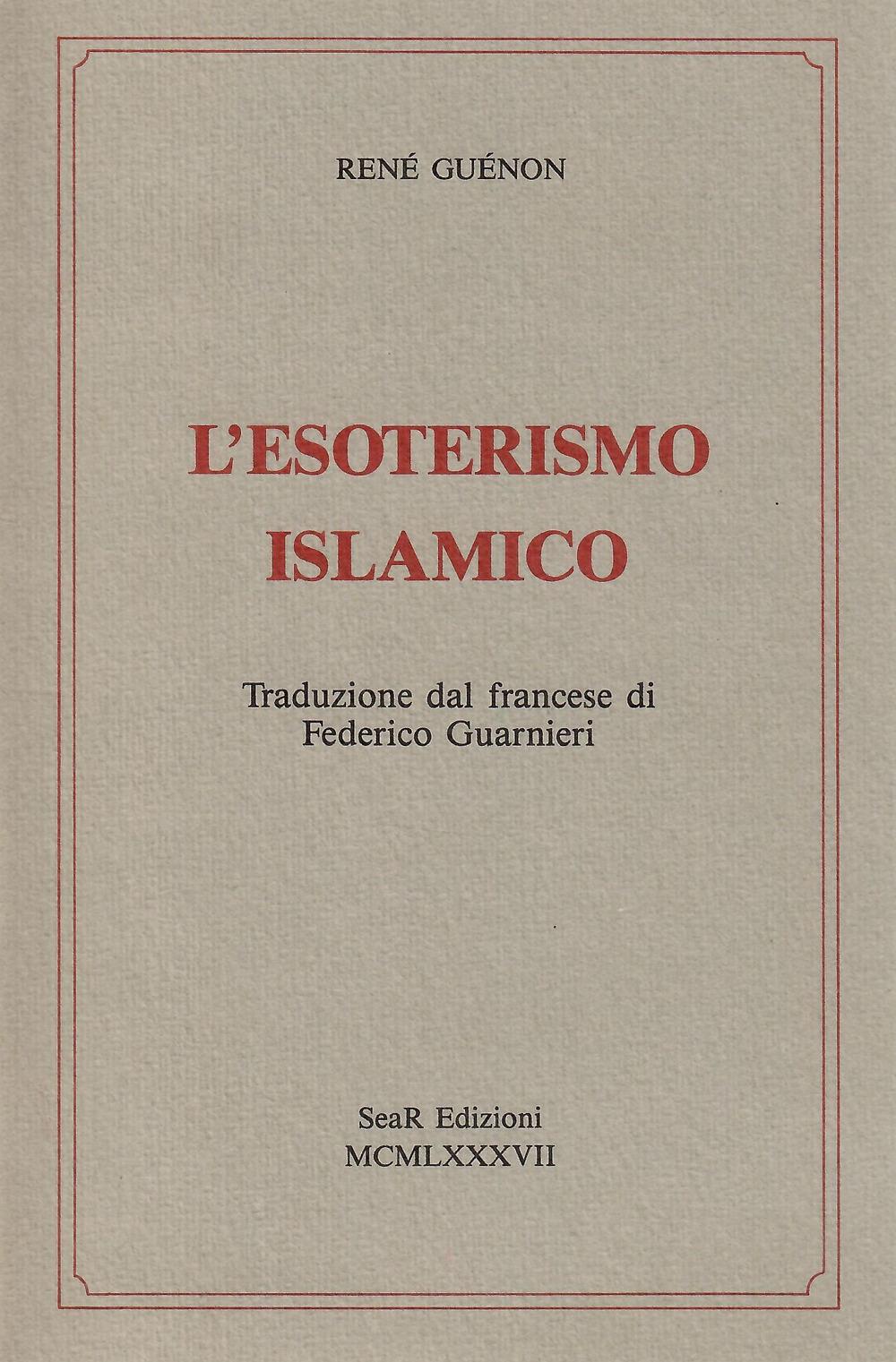 Vorderes Coverbild L' esoterismo islamico