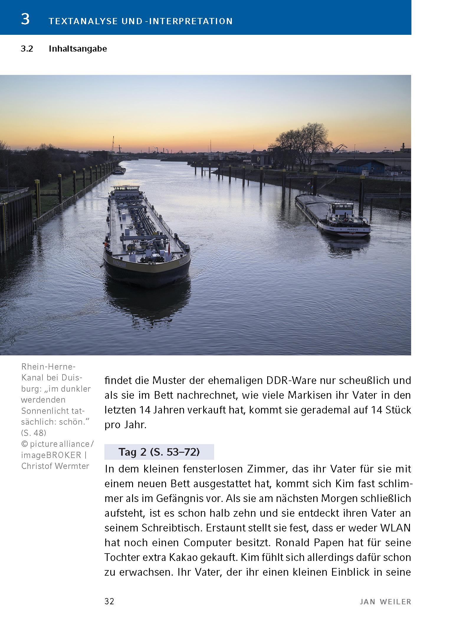 Beispielinhalt (Bild) Der Markisenmann von Jan Weiler - Textanalyse und Interpretation