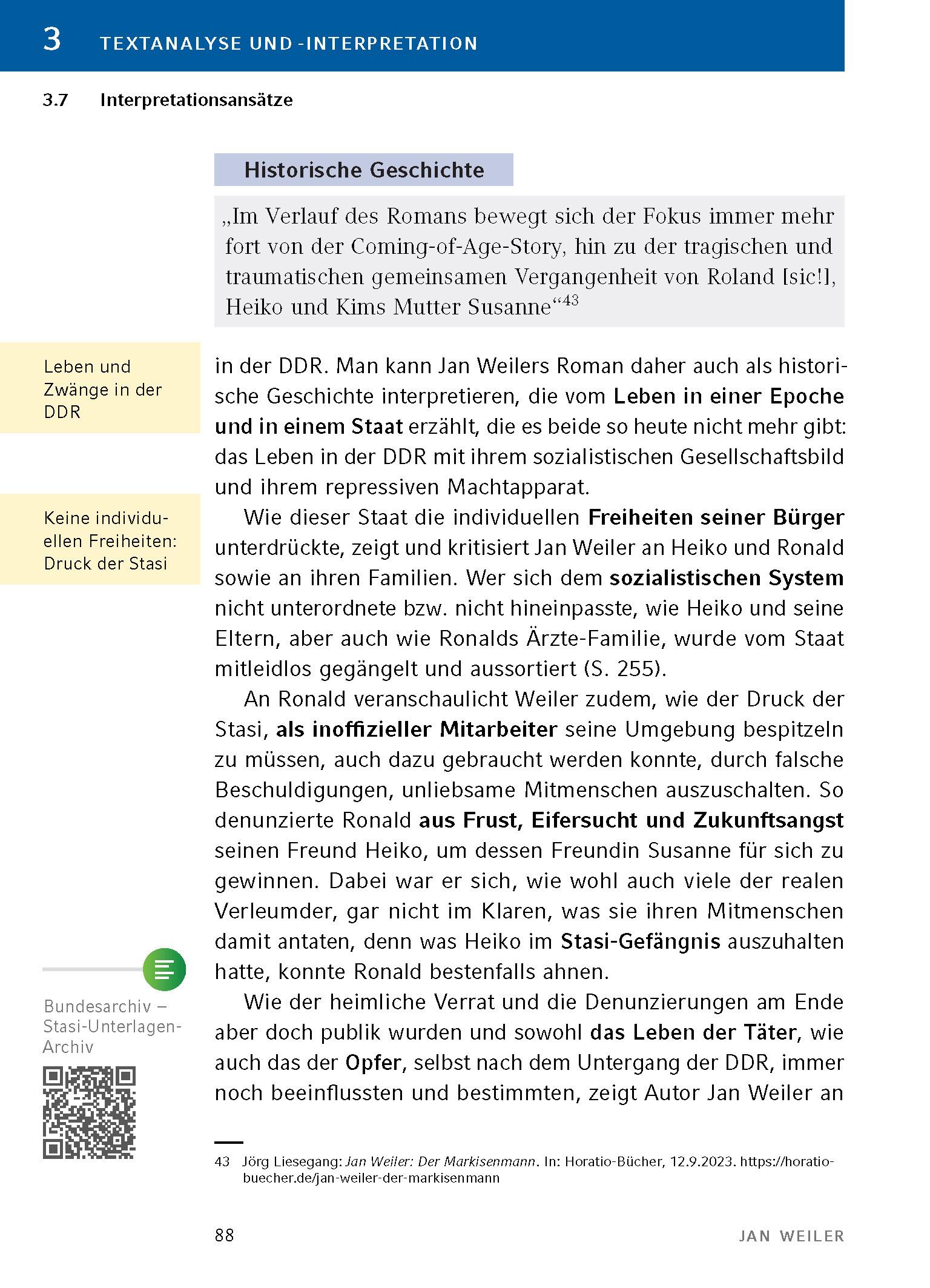 Beispielinhalt (Bild) Der Markisenmann von Jan Weiler - Textanalyse und Interpretation