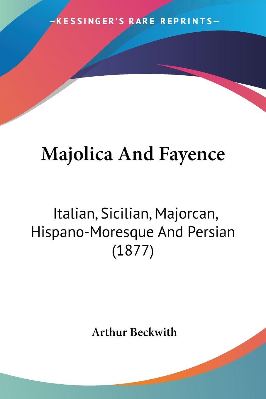 Vorderes Coverbild Majolica And Fayence