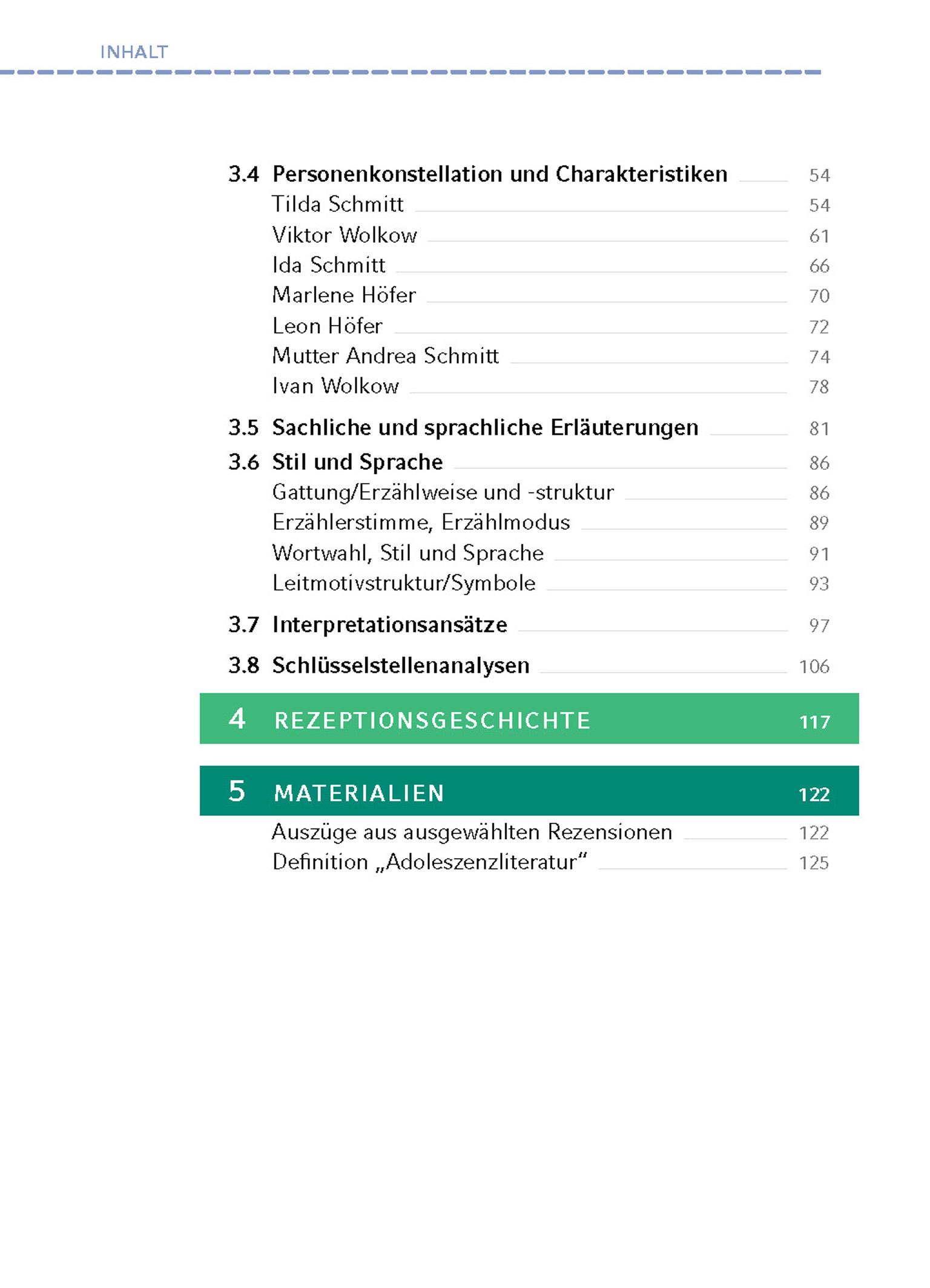 Beispielinhalt (Bild) 22 Bahnen von Caroline Wahl - Textanalyse und Interpretation