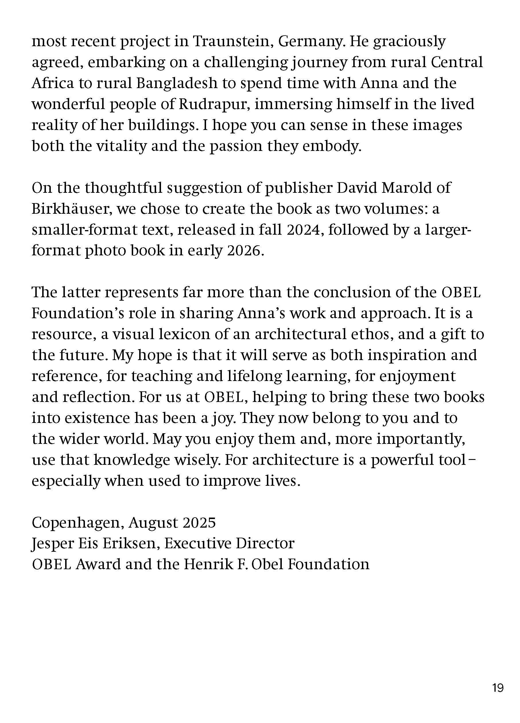 Beispielinhalt (Bild) Architecture Is a Tool to Improve Lives