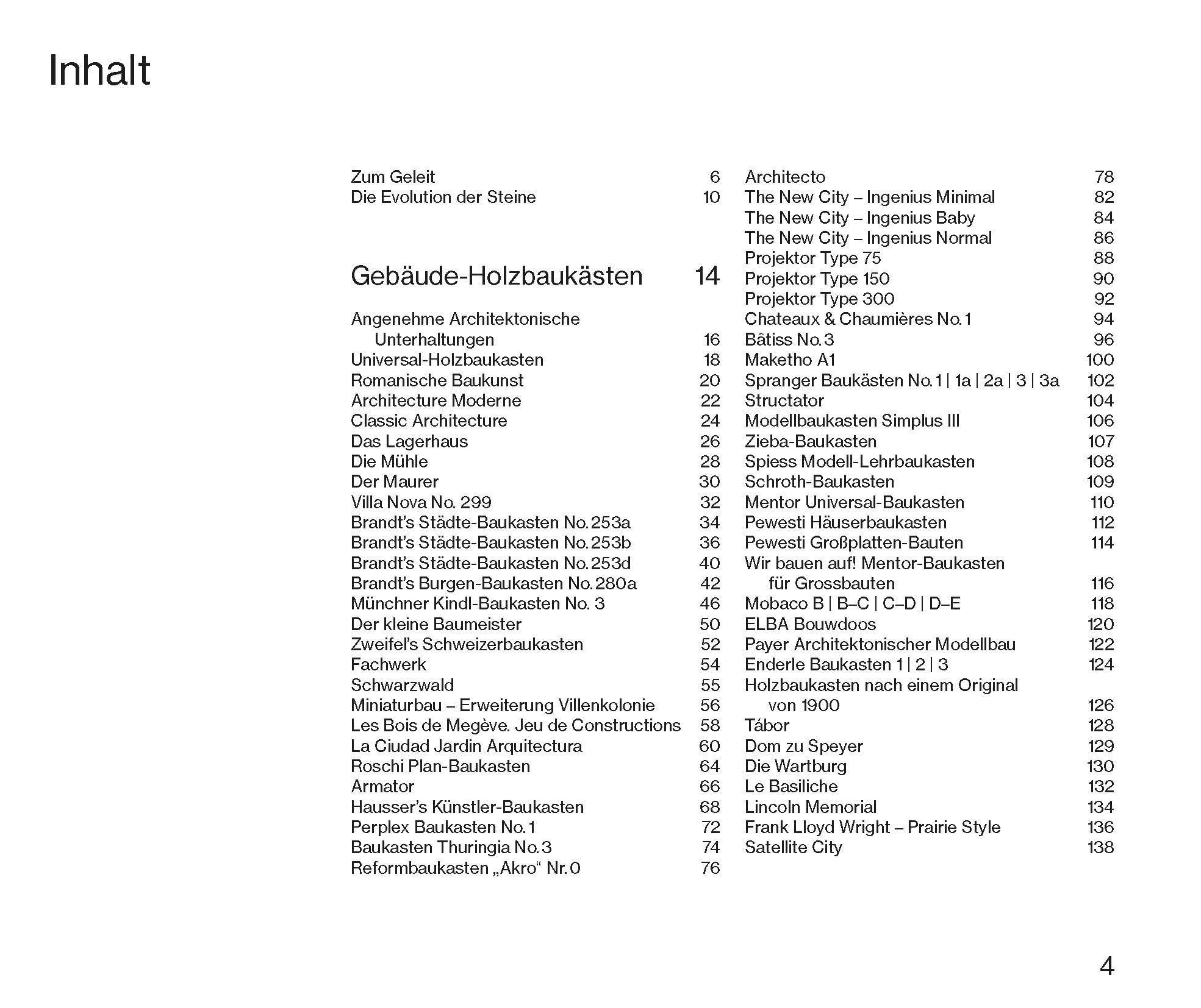 Beispielinhalt (Bild) 111 Architekturbaukästen