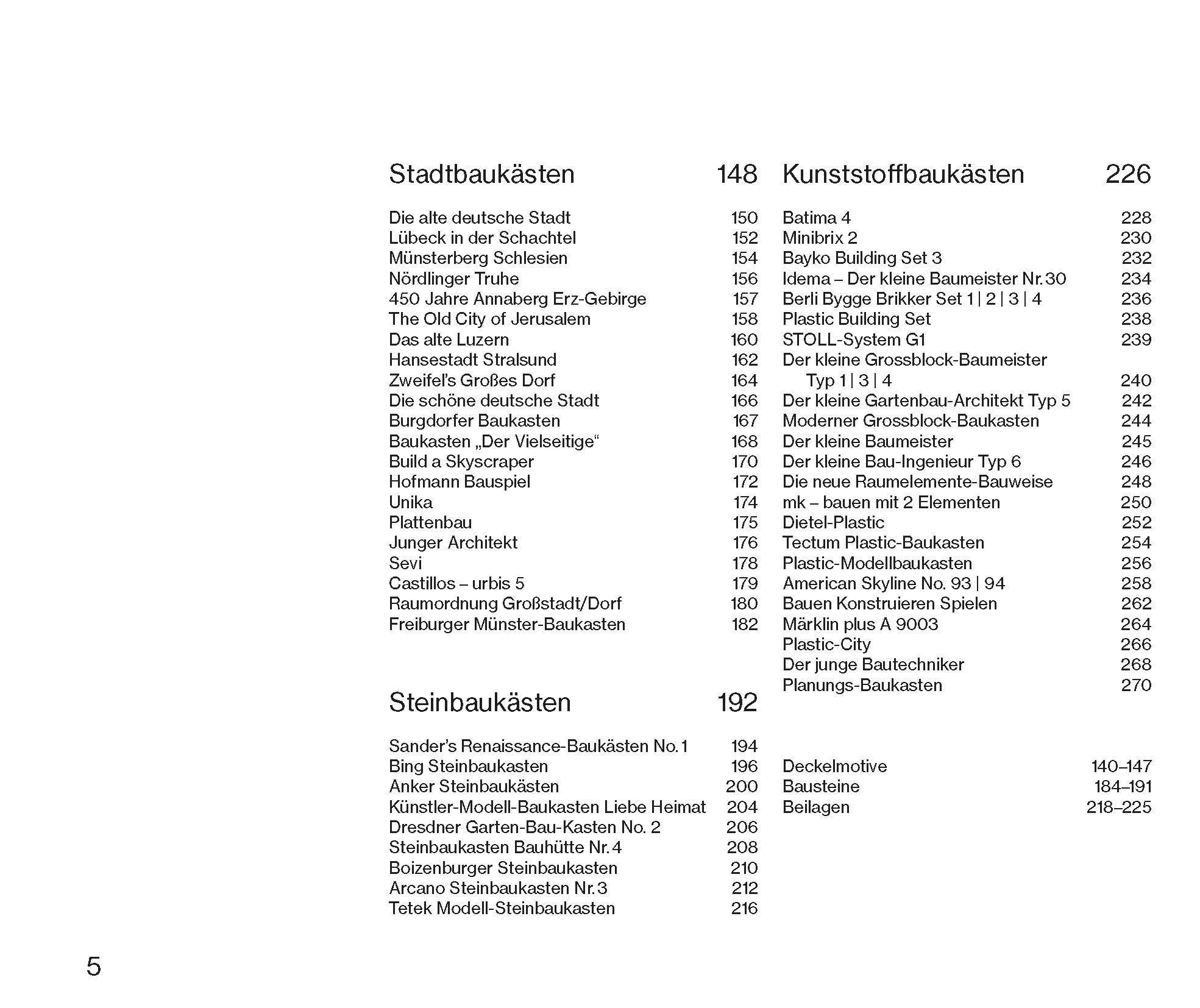 Beispielinhalt (Bild) 111 Architekturbaukästen