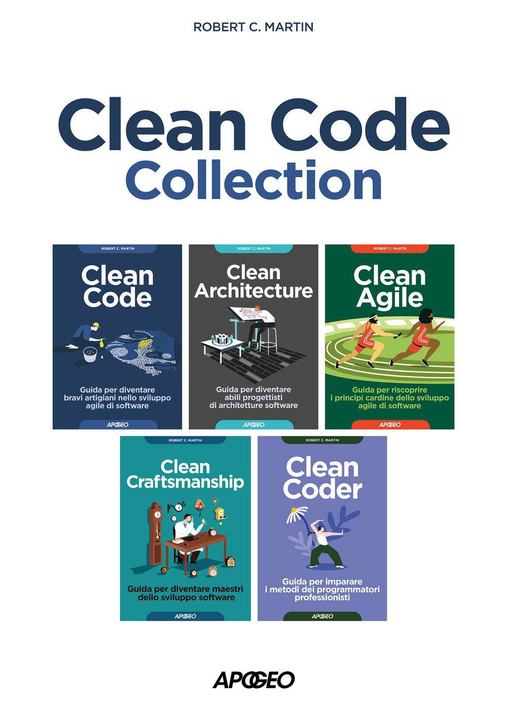 Vorderes Coverbild Clean code collection: Clean code-Clean architecture-Clean agile-Clean craftsmanship-Clean coder