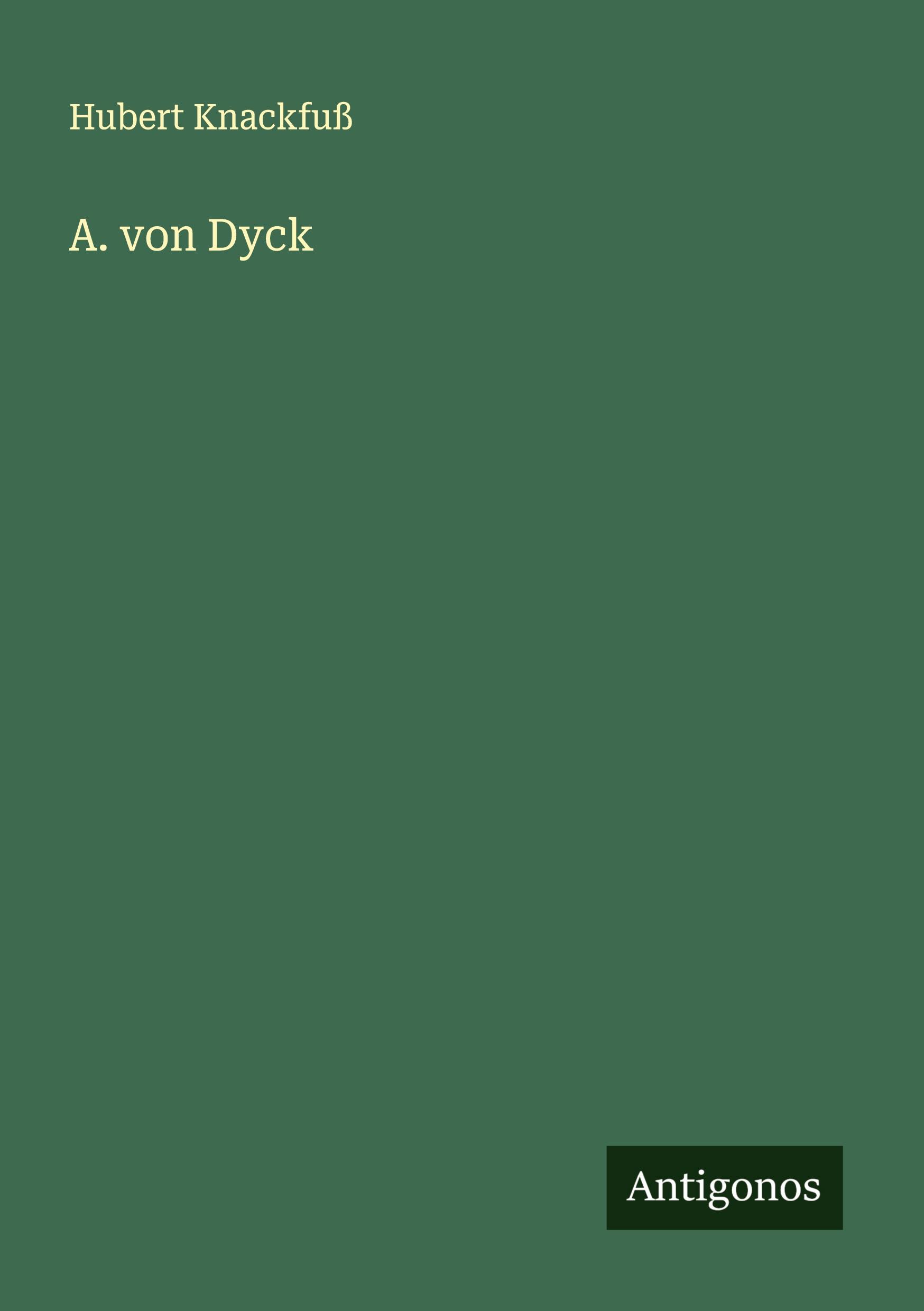 Vorderes Coverbild A. von Dyck