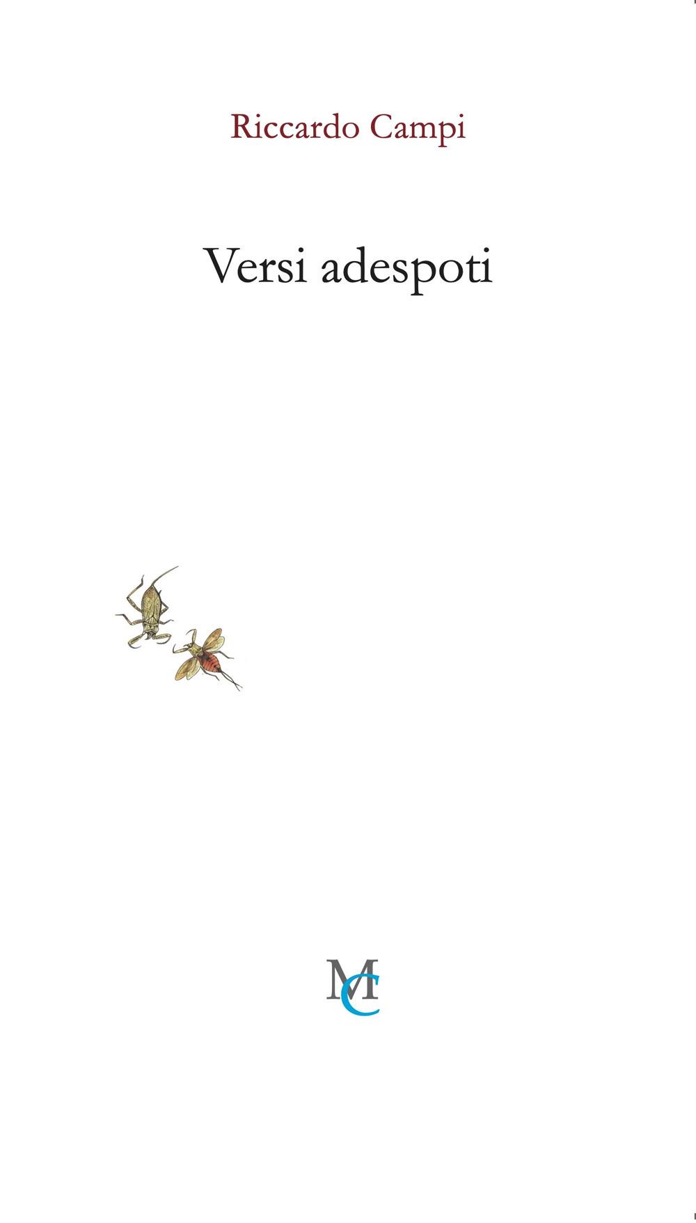 Vorderes Coverbild Versi adespoti