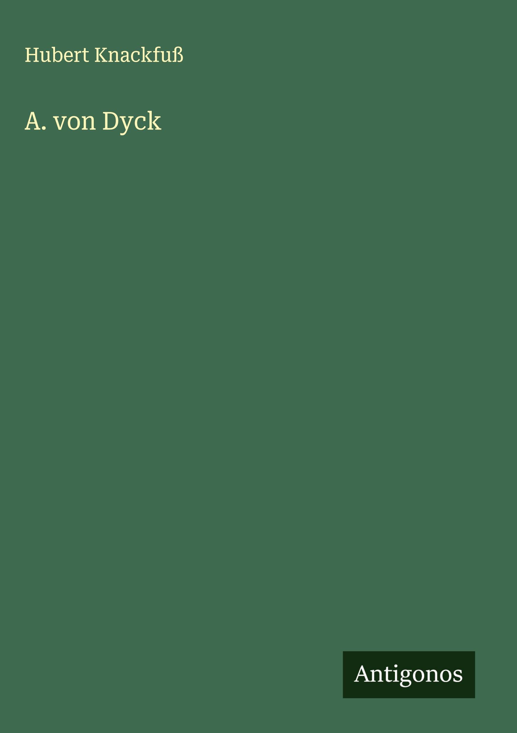 Vorderes Coverbild A. von Dyck