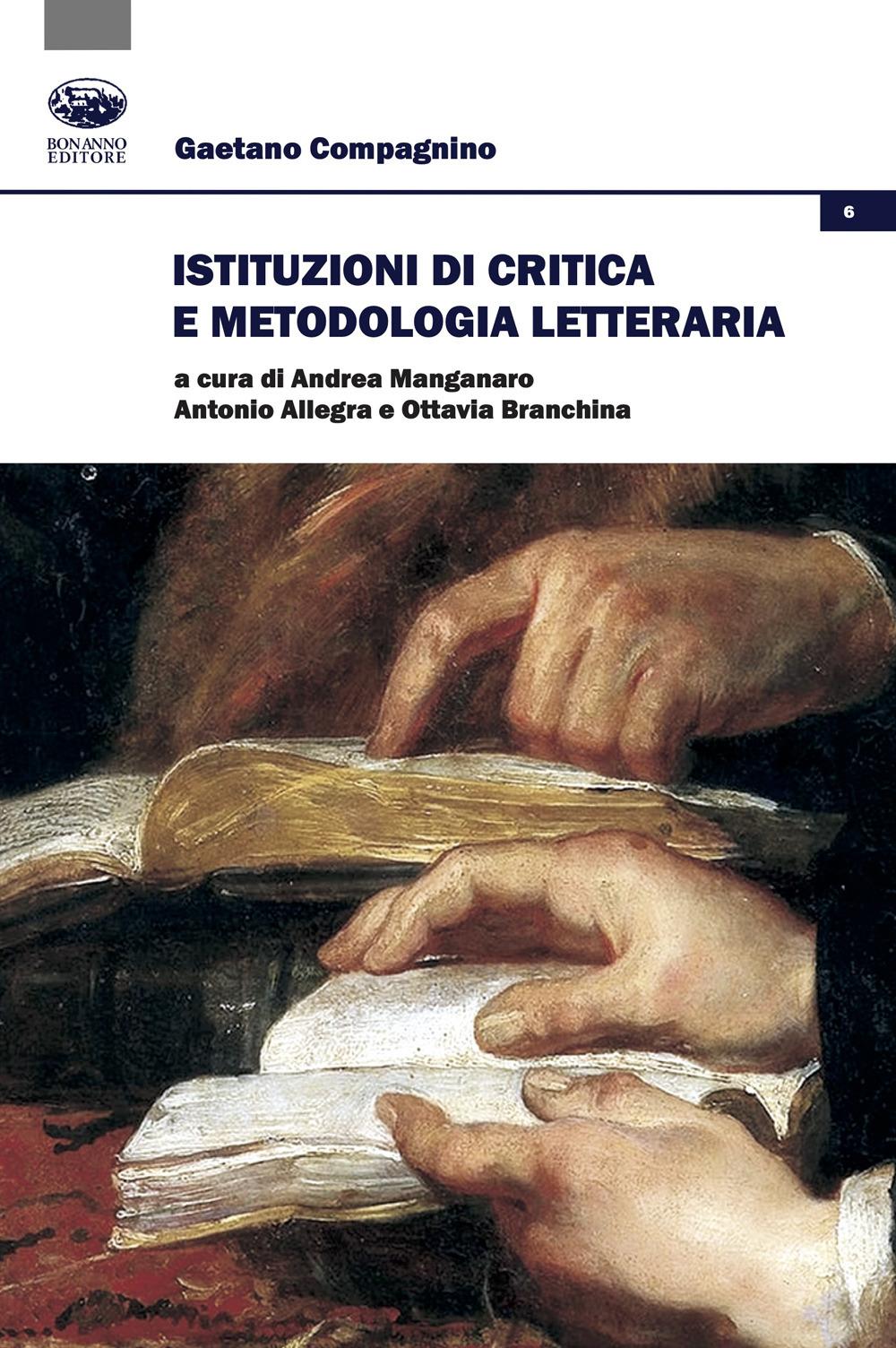 Vorderes Coverbild Istituzioni di critica e metodologia letteraria