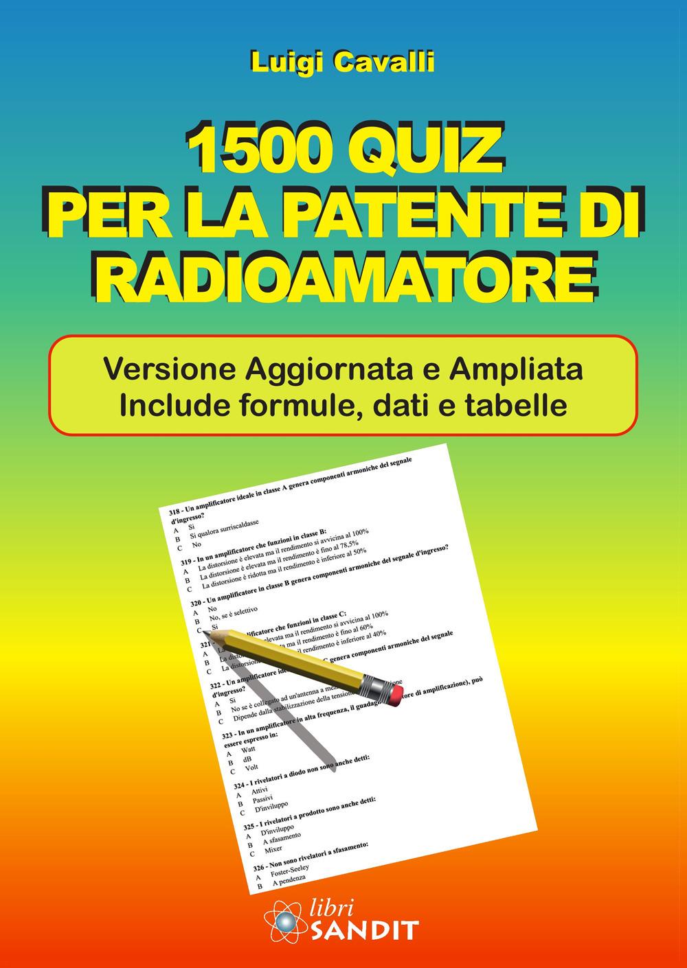 Vorderes Coverbild 1500 quiz per la patente di radioamatore