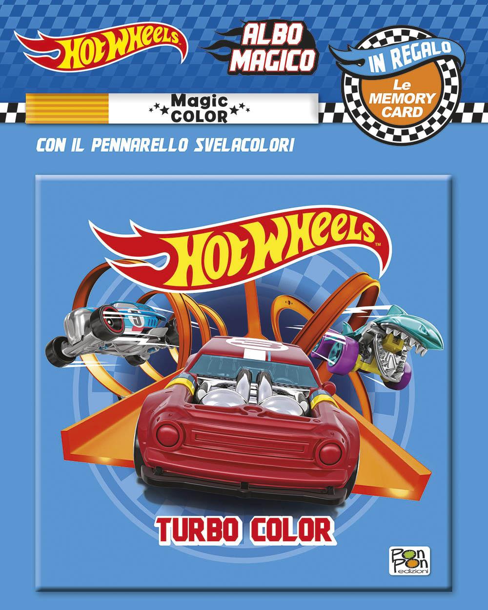 Vorderes Coverbild Turbo color. Albo magico. Hot Wheels