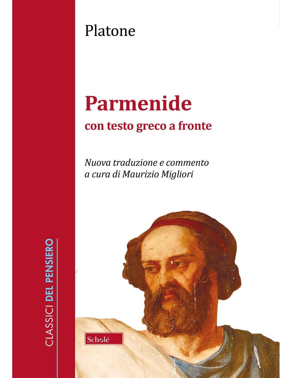 Vorderes Coverbild Parmenide. Testo greco a fronte