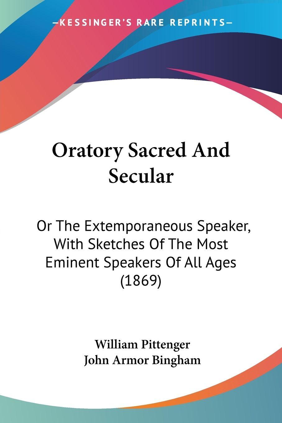 Vorderes Coverbild Oratory Sacred And Secular