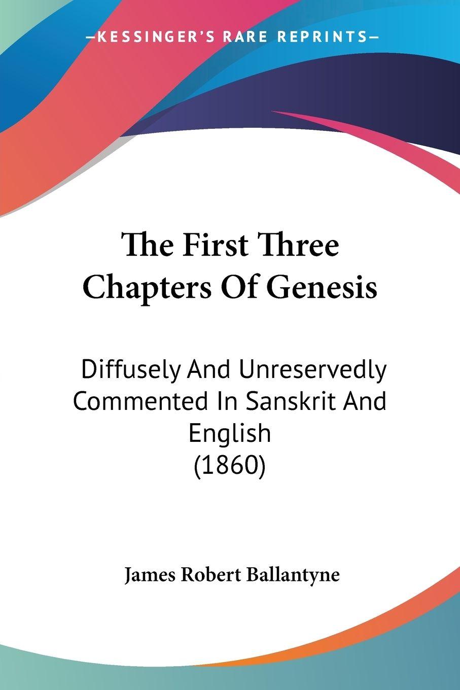 Vorderes Coverbild The First Three Chapters Of Genesis