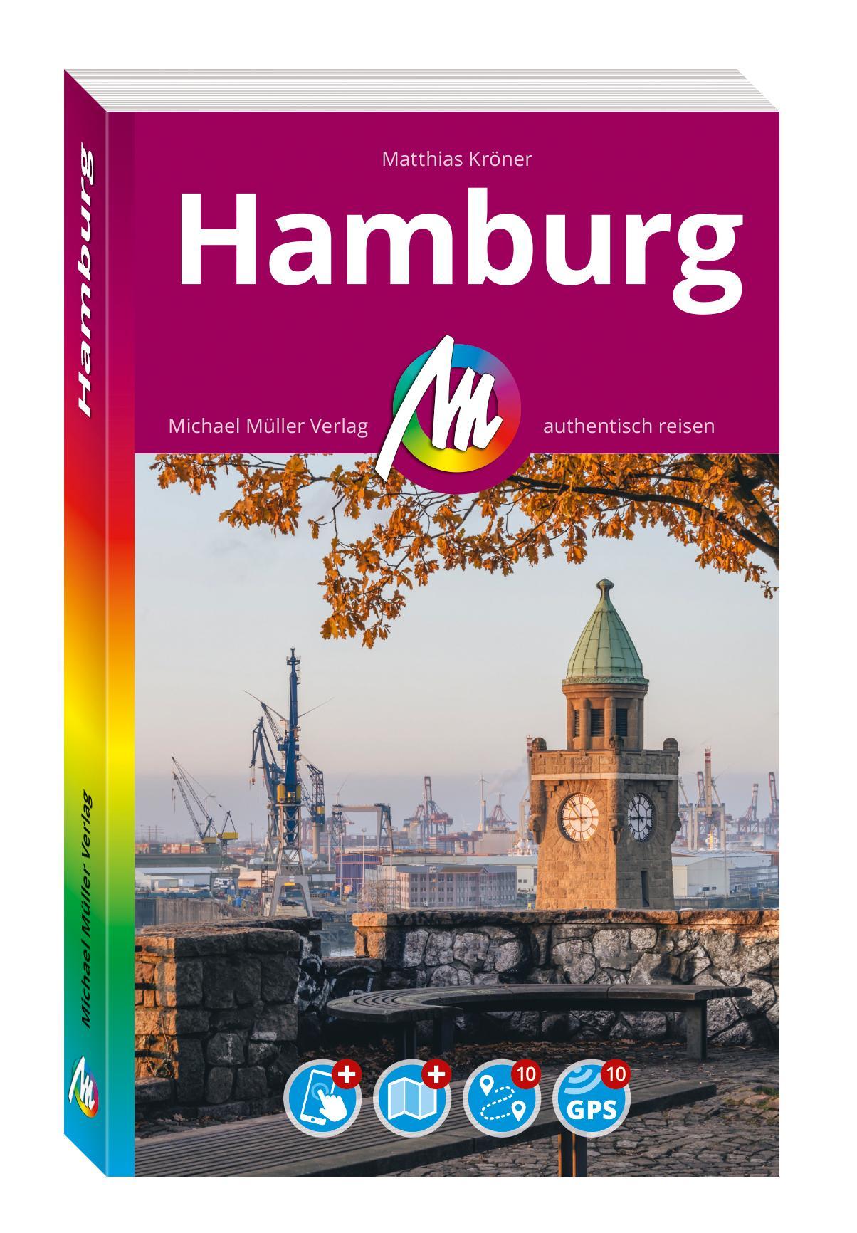 Vorderes Coverbild MICHAEL MÜLLER REISEFÜHRER Hamburg MM-City