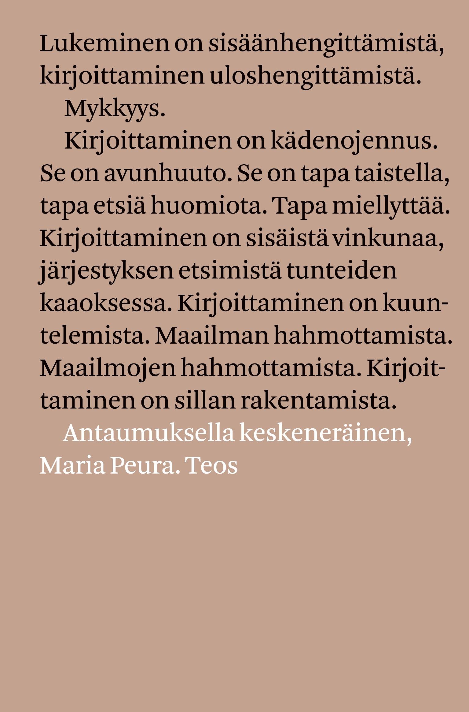 Vorderes Coverbild Antaumuksella keskeneräinen