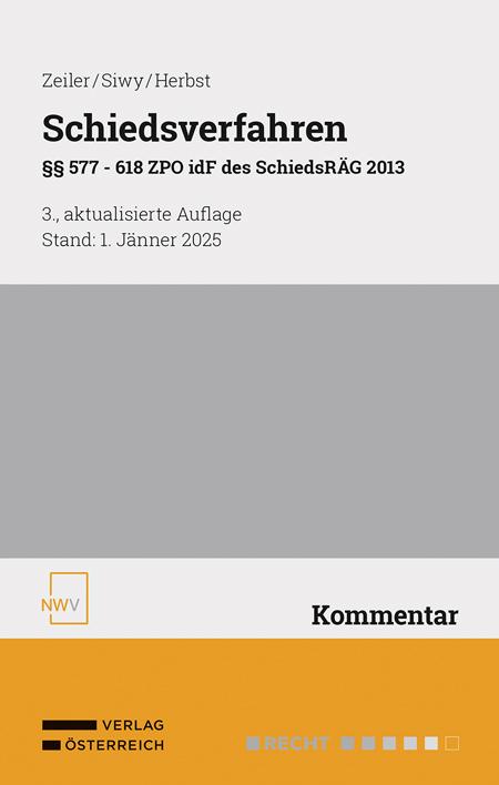 Vorderes Coverbild Schiedsverfahren