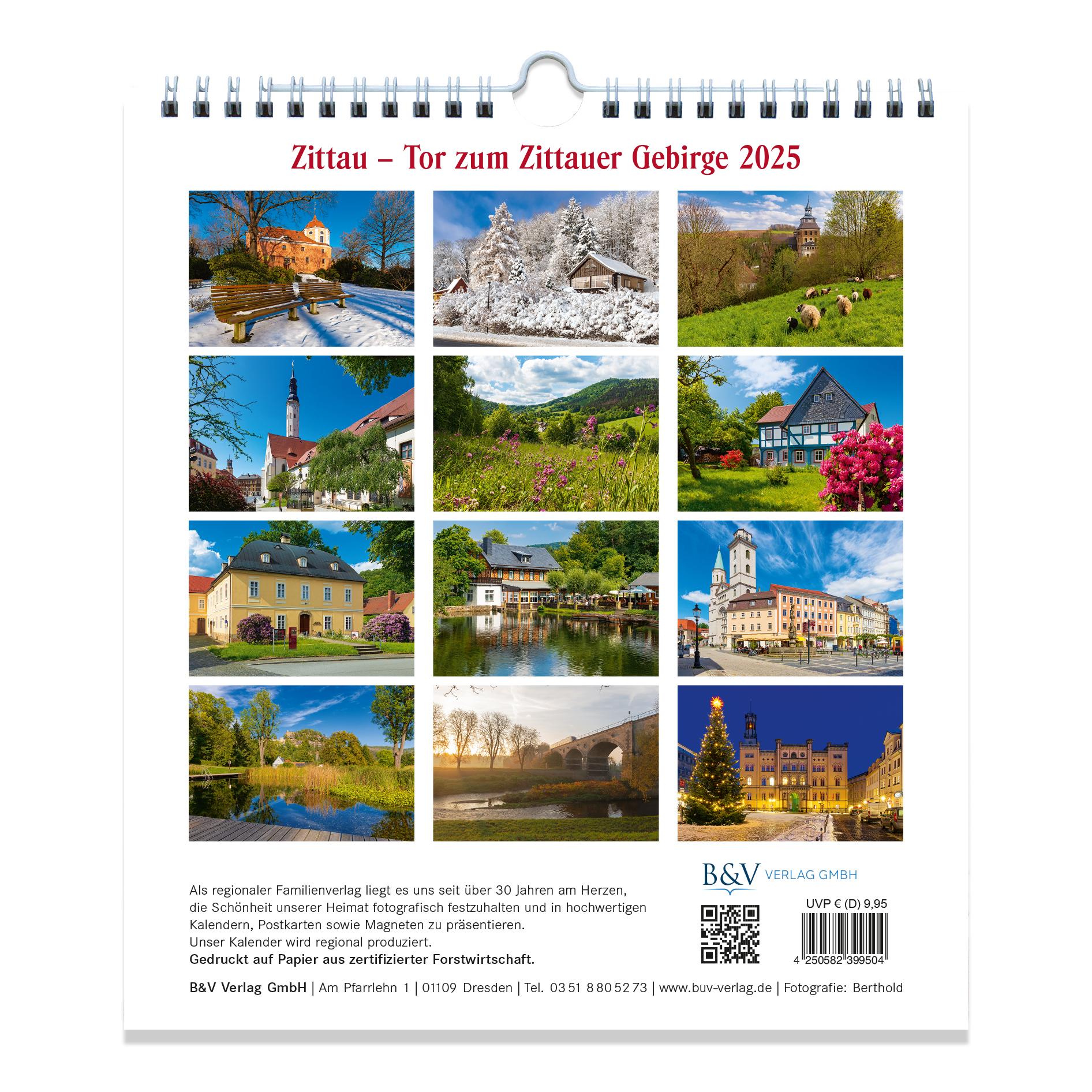 Beispielinhalt (Bild) Kalender Zittau 2026 - Tor zum Zittauer Gebirge
