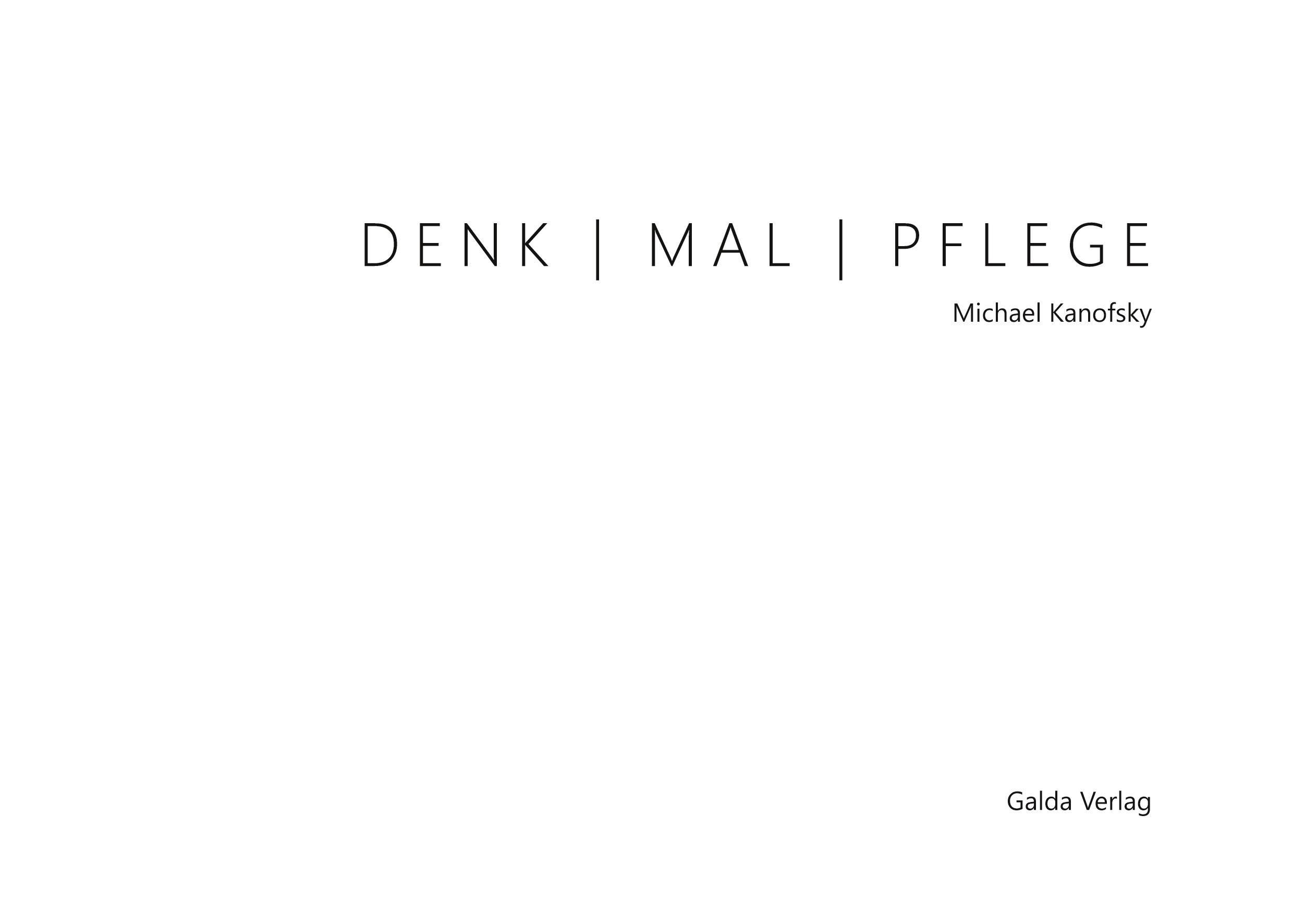 Vorderes Coverbild DENK | MAL | PFLEGE