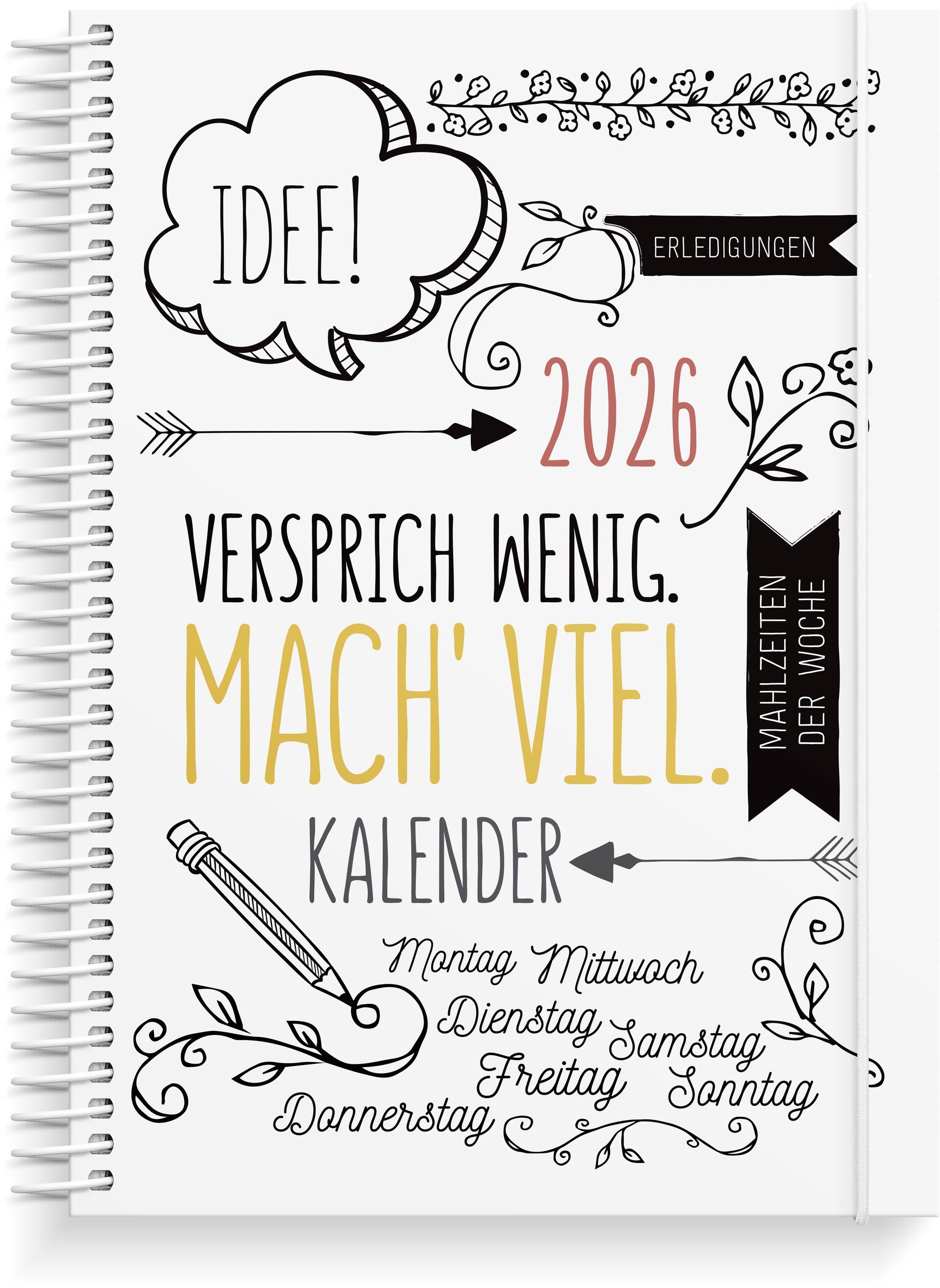 Vorderes Coverbild Burde Kalender Doodle 2026