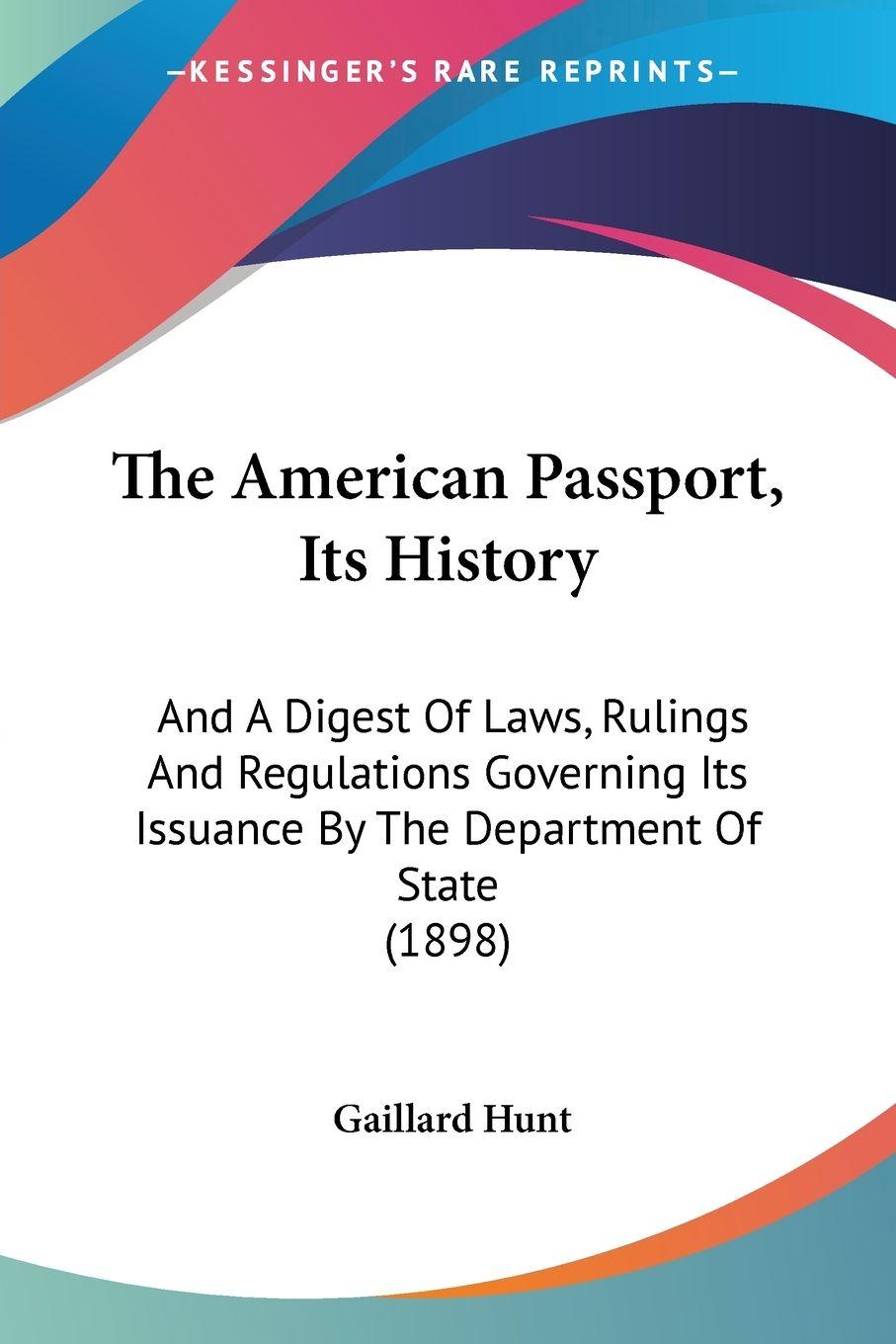 Vorderes Coverbild The American Passport, Its History