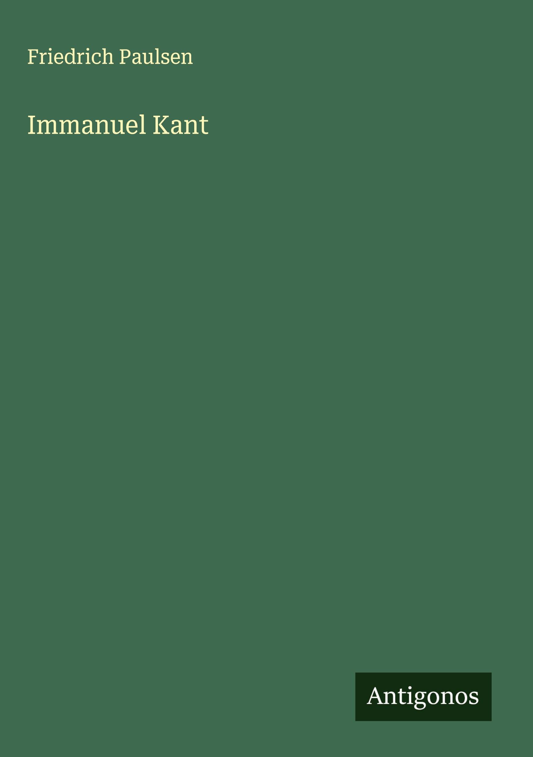 Vorderes Coverbild Immanuel Kant