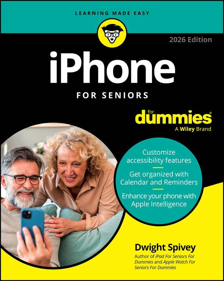 Vorderes Coverbild iPhone for Seniors for Dummies, 2026 Edition