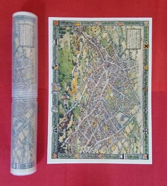 Vorderes Coverbild A Birmingham 1730 Picture Map - Old Map Supplied Rolled in a Clear Two Part Screw Presentation Tube -- Print Size 45cm x 32cm