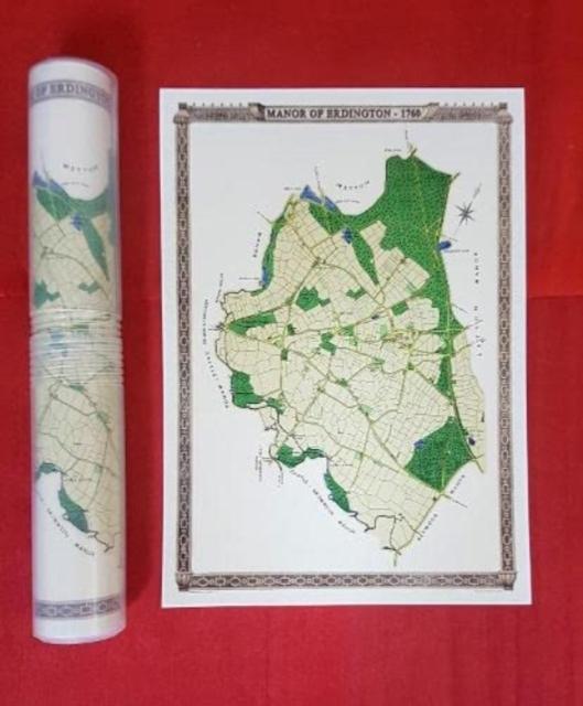 Vorderes Coverbild Manor of Erdington 1760 - Old Map Supplied Rolled in a Clear Two Part Screw Presentation Tube - Print Size 45cm x 32cm