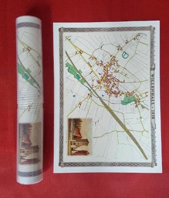 Vorderes Coverbild Willenhall 1838 - Old Map Supplied in a Clear Two Part Screw Presentation Tube - Print Size 45cm x 32cm