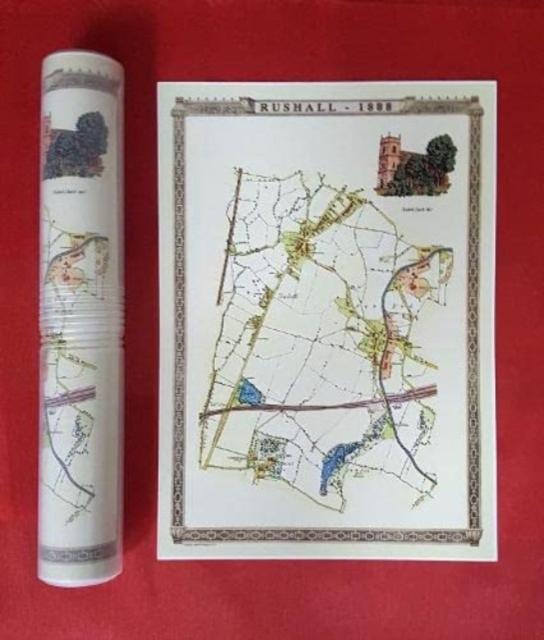 Vorderes Coverbild Rushall to Daw End 1888 - Old Map Supplied Rolled in a Clear Two Part Screw Presentation Tube - Print size 45cm x 32cm