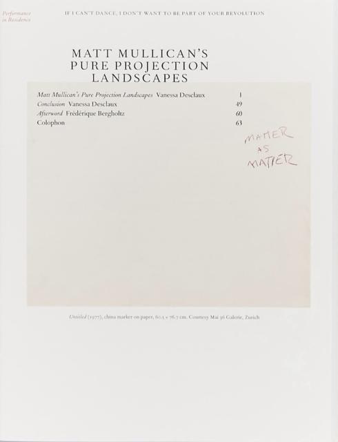 Vorderes Coverbild Matt Mullican's Pure Projection Landscapes