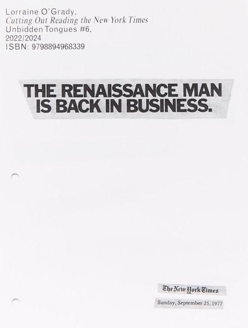 Vorderes Coverbild Unbidden Tongues #6: Reading the New York Times