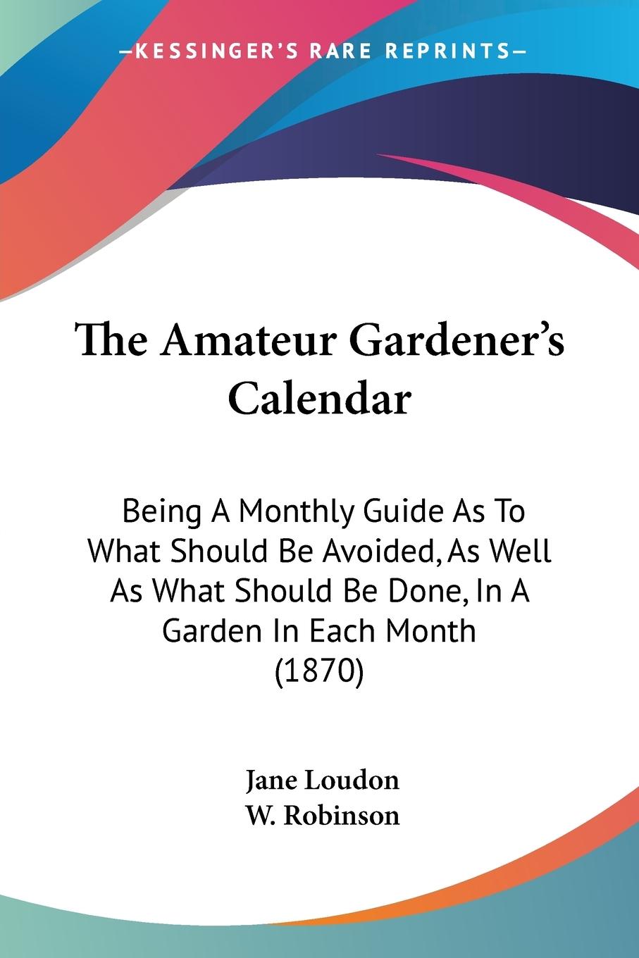 Vorderes Coverbild The Amateur Gardener's Calendar