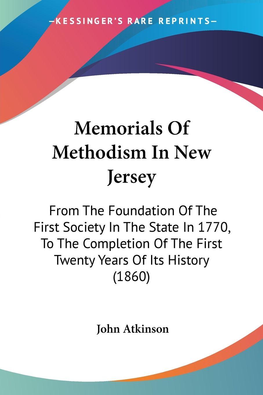 Vorderes Coverbild Memorials Of Methodism In New Jersey