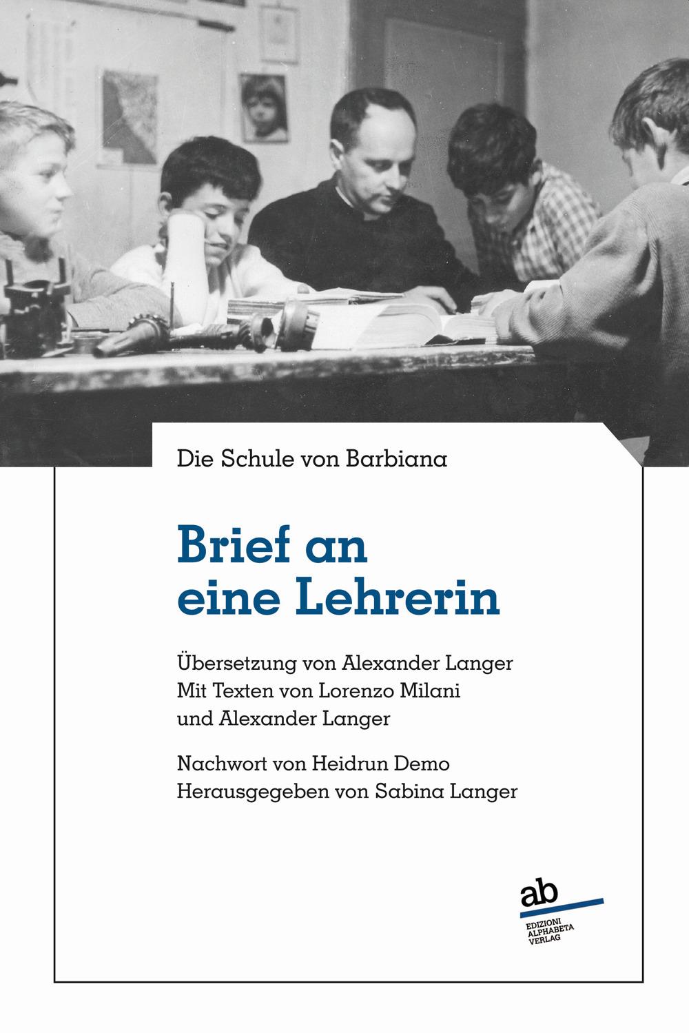 Vorderes Coverbild Brief an eine Lehrerin