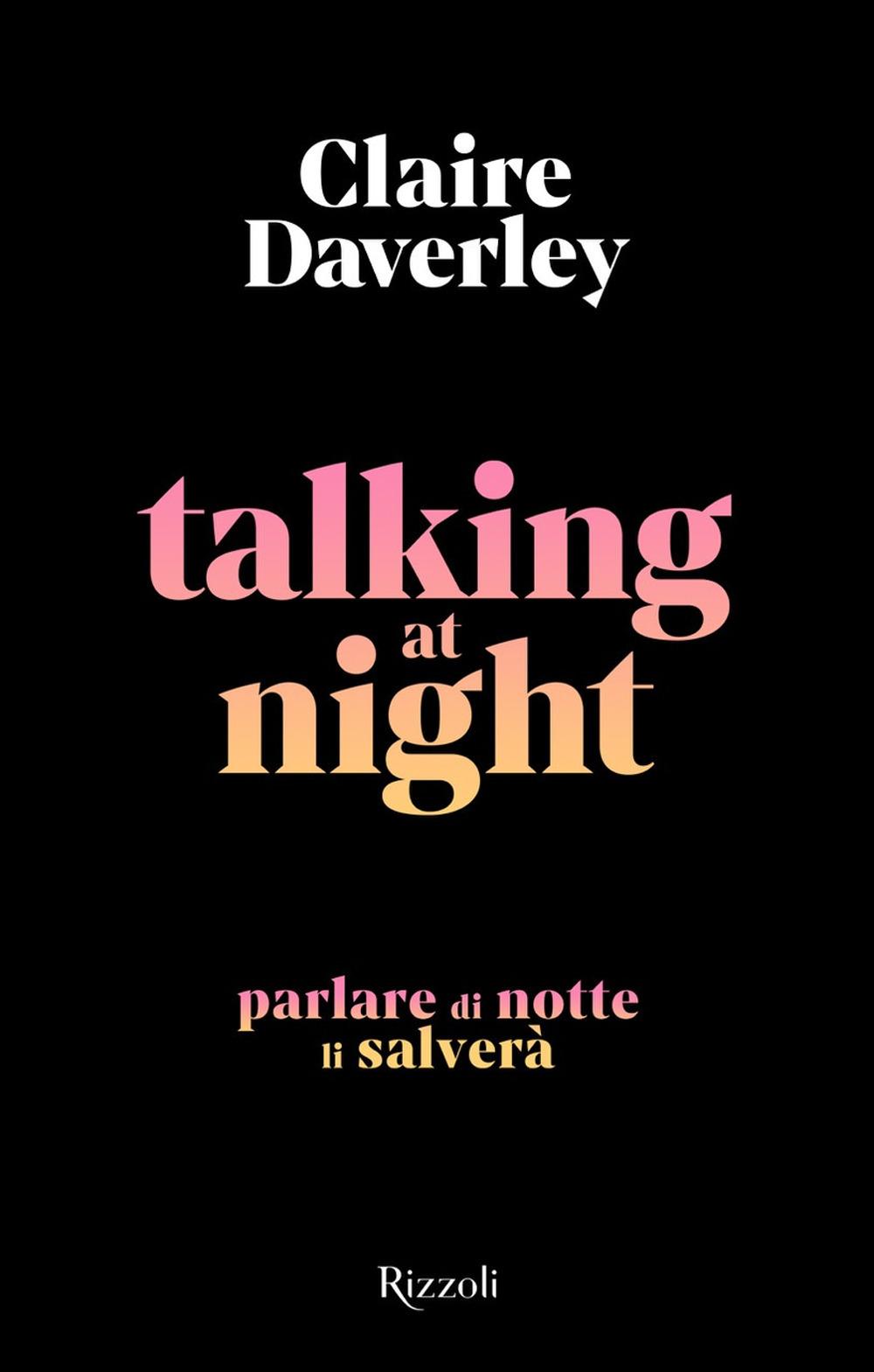 Vorderes Coverbild Talking at night. Ediz. italiana
