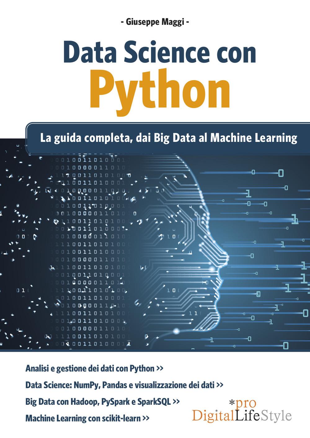 Vorderes Coverbild Data Science con Python. La guida completa, dai Big Data al Machine Learning