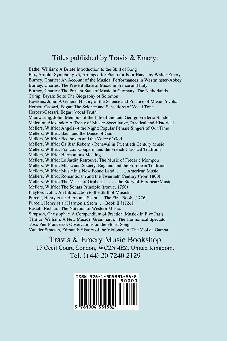 Rückseitencover The Present State of Music in Germany, The Netherlands, and United Provinces. [Two vols in one book. Facsimile of the first edition, 1773.]