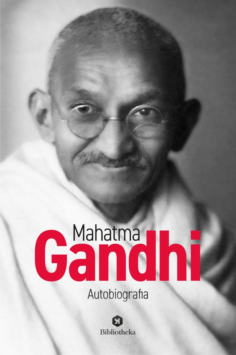 Vorderes Coverbild Mahatma Gandhi. Autobiografia