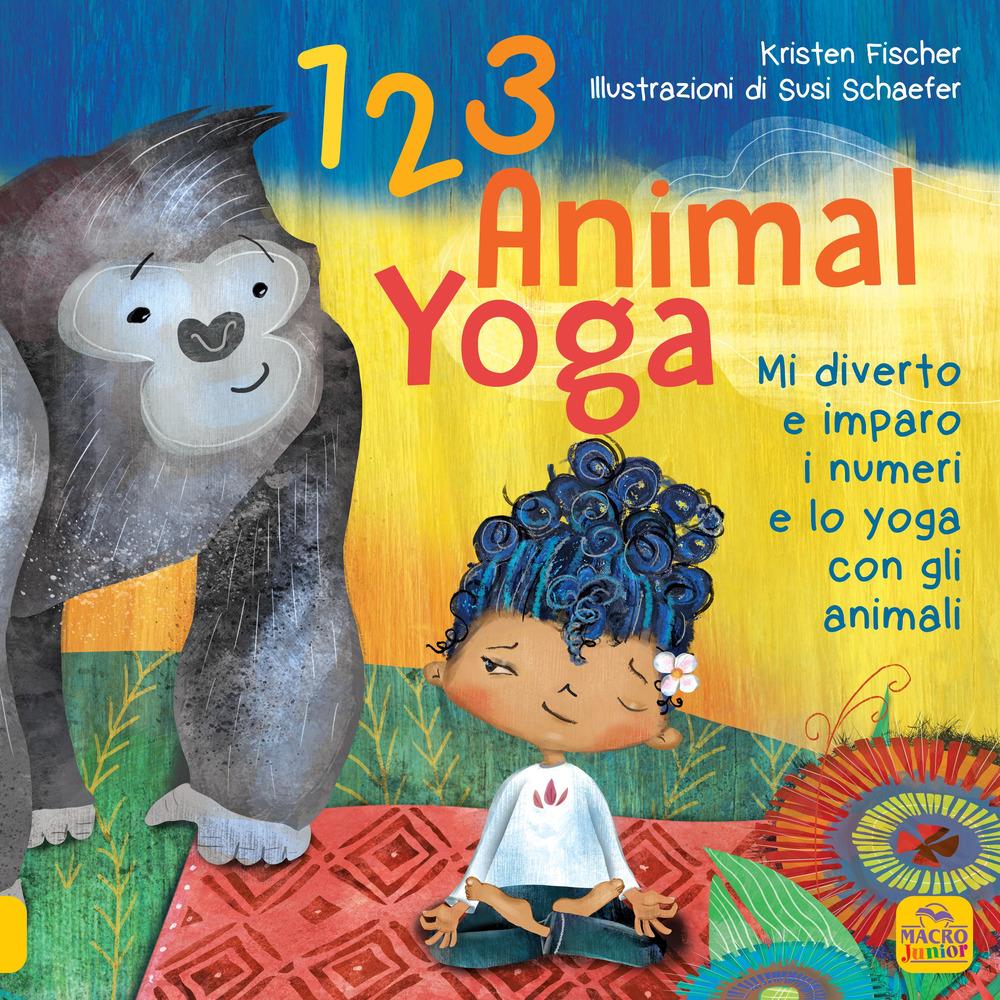Vorderes Coverbild 123 animal yoga. Mi diverto e imparo i numeri e lo yoga con gli animali