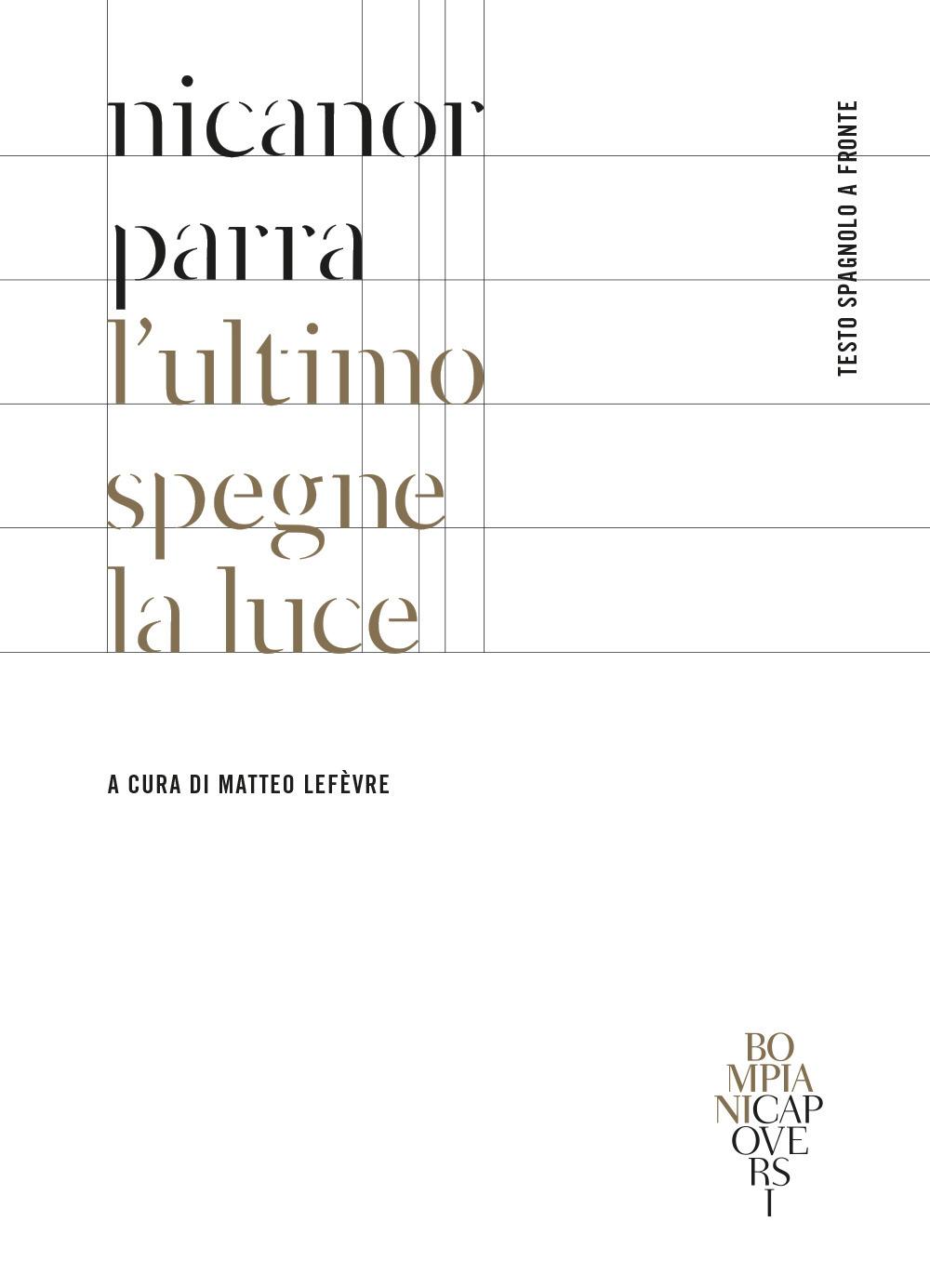 Vorderes Coverbild L' ultimo spegne la luce. Testo spagnolo a fronte