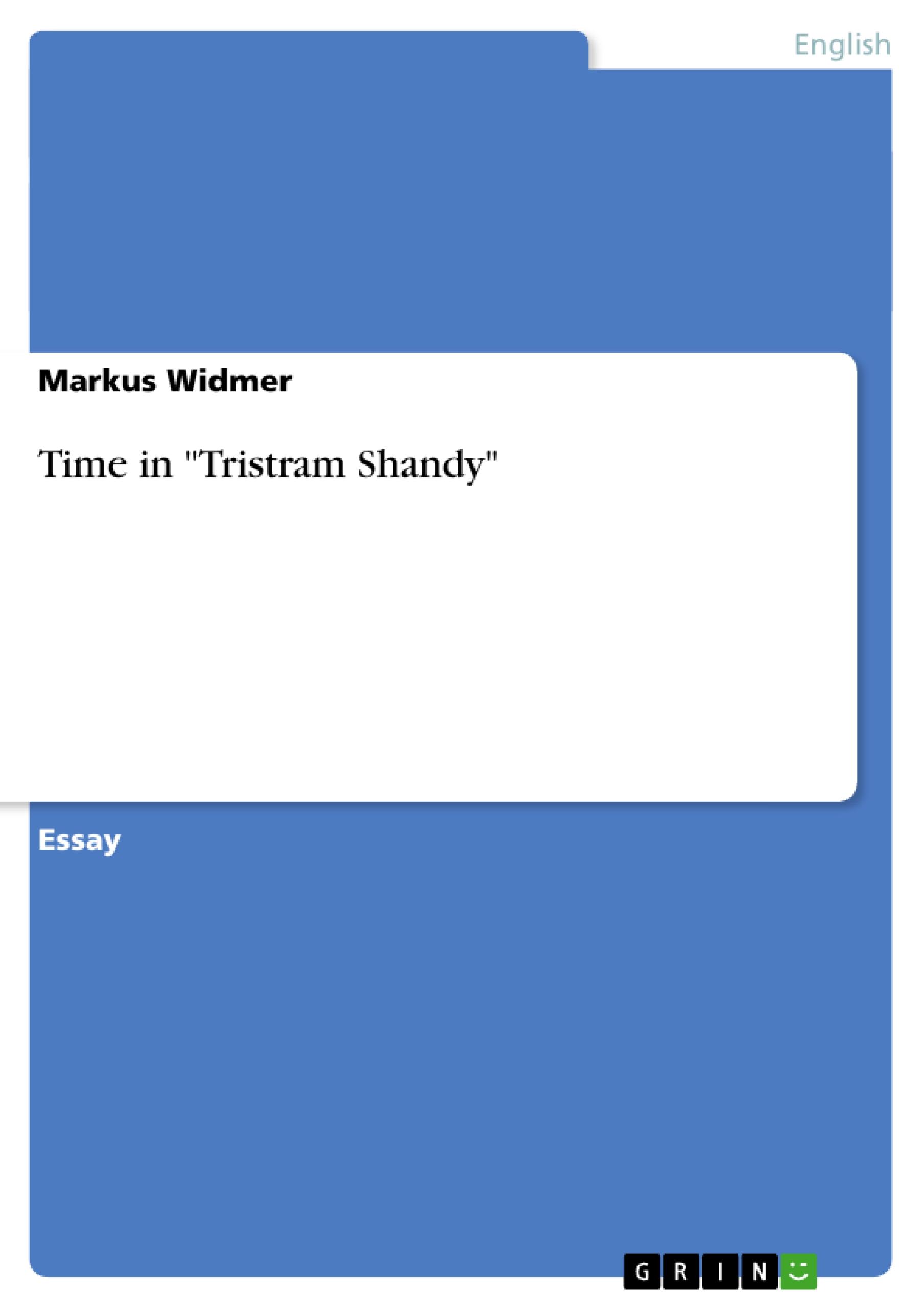 Vorderes Coverbild Time in "Tristram Shandy"