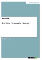 Vorderes Coverbild Karl Marx: Die deutsche Ideologie